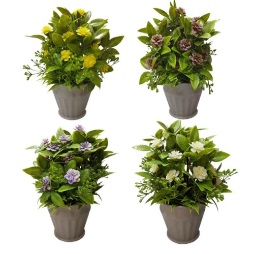 Γλαστράκι Με Λουλούδια 4χρώμ. 20cm