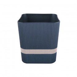 Γλάστρα Δίχρωμη Τετράγωνη Ανθρακί-Μόκα Νο4