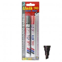 Μαρκαδόρος Ανεξίτηλος Με 4γωνη Μύτη 2τμχ