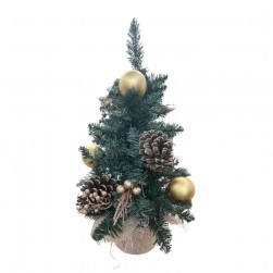 Χριστουγεννιάτικο Δέντρο Με Χρυσά Στολίδια 60cm