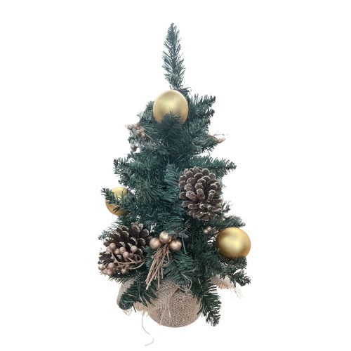Χριστουγεννιάτικο Δέντρο Με Χρυσά Στολίδια 60cm