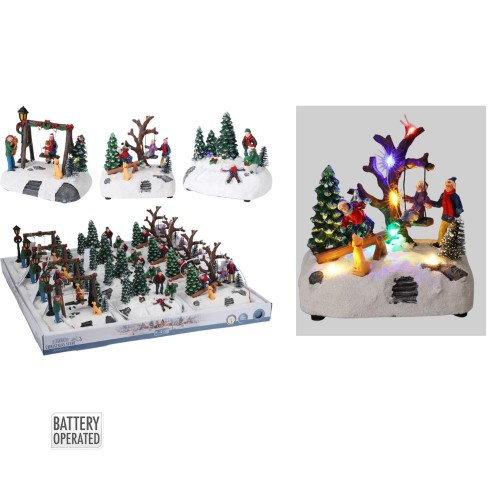Χριστουγεννιάτικο Σκηνικό Με Μπαταρία 3 Σχέδια...