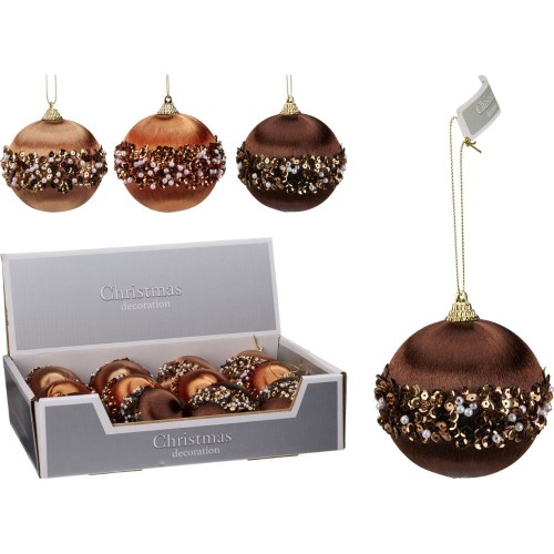 Χριστουγεννιάτικη Μπάλα 3 Χρώμ. 80mm