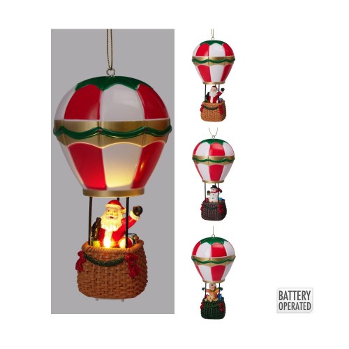 Χριστουγεννιάτικο Κρεμαστό Αερόστατο Με Led 17cm