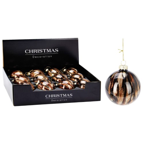 Χριστουγεννιάτικη Μπάλα Καφέ 80mm