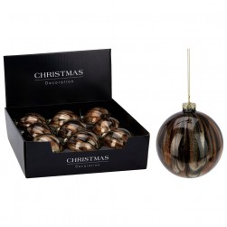 Χριστουγεννιάτικη Μπάλα Καφέ 100mm