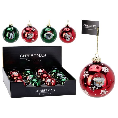 Χριστουγεννιάτικη Μπάλα Με Φιγούρες 80mm