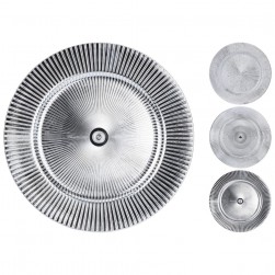 Πιατέλα Ασημί 3 Σχ.  33εκ.