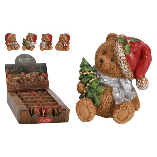 Χριστουγεννιάτικο Διακοσμητικό Αρκουδάκι 7εκ.