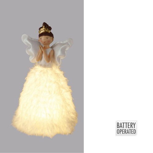 Χριστουγεννιάτικος Αγγελος Φωτιζόμενος Λευκός...