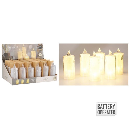 Κερί Led Διάφανο 12,5εκ.