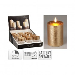 Κερί Led Χρυσό 75X100mm