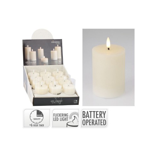 Κερί Led Κρεμ 75X100mm