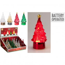 Χριστουγεννιάτικο Δέντρο Φωτιζόμενο Με Χρώματα 12εκ.