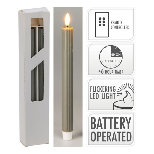 Φωτιζόμενα Σπαρματσέτα Γκρι Σετ 2 25cm