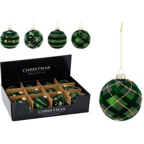 Χριστουγεννιάτικη Γυάλινη Μπάλα Πράσινη 8εκ