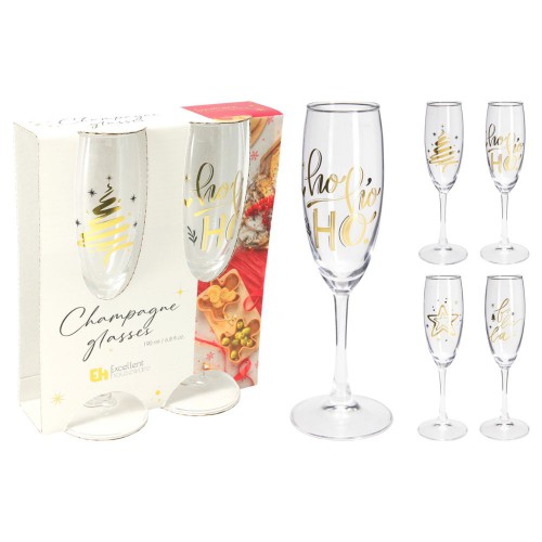 Χριστουγεννιάτικα Ποτήρια Σαμπάνιας Σετ 2 Χρώμ....