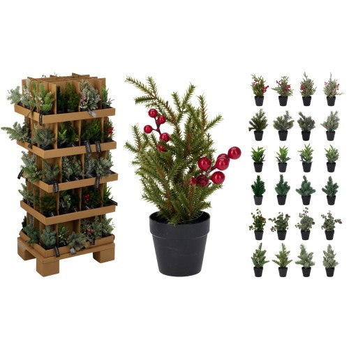 Χριστουγεννιάτικο Γλαστράκι Σε 4 Σχέδια 23εκ.