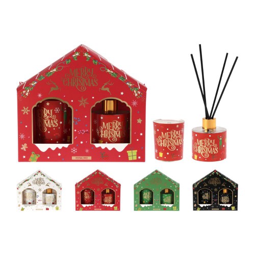 Χριστουγεννιάτικα Αρωματικά Χώρου Με Κερί Σετ 40ml