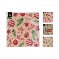 Χριστουγεννιάτικες Χαρτοπετσέτες 3 Σχέδια 33X33cm 16τμχ