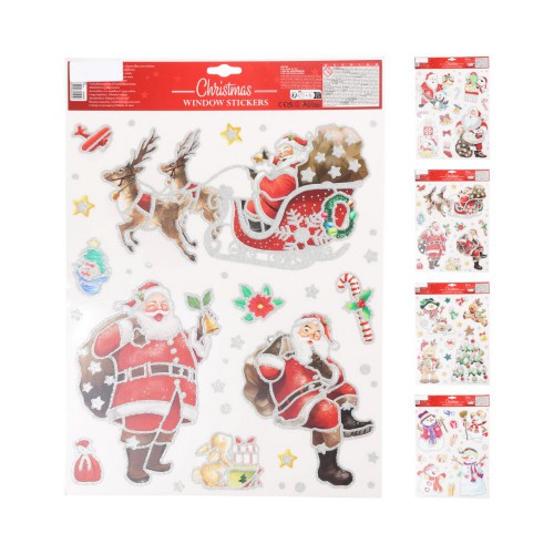 Χριστουγεννιάτικα Αυτοκόλλητα Τζαμιών 30X42εκ....