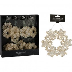 Χριστουγεννιάτικο Κρεμαστό Στεφάνι Σαμπανιζέ