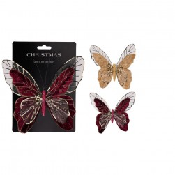 Πεταλούδα Διακοσμητική Με Κλιπς 18εκ. 2 Χρώμ.