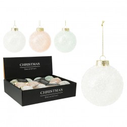 Χριστουγεννιάτικη Μπάλα 80mm 3 Χρώμ.