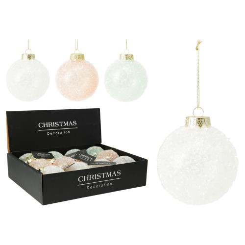 Χριστουγεννιάτικη Μπάλα 80mm 3 Χρώμ.