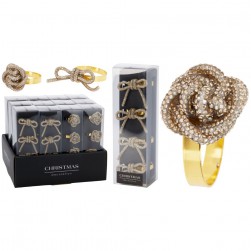 Δαχτυλίδι Για Χαρτοπετσέτες Χρυσό 4τμχ