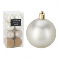 Χριστουγεννιάτικη Μπάλα Σαμπανιζέ 16τμχ. 5εκ.