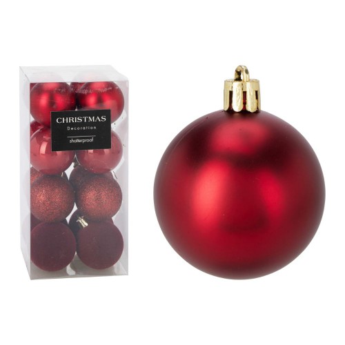 Χριστουγεννιάτικη Μπάλα Μπορντώ 5εκ.16τμχ.