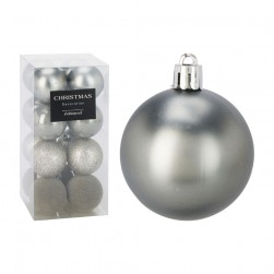 Χριστουγεννιάτικη Μπάλα Γκρι 5εκ. 16τμχ.