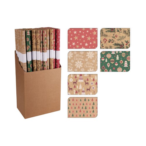 Χριστουγεννιάτικο Χαρτί Περιτυλίγματος Κράφτ...