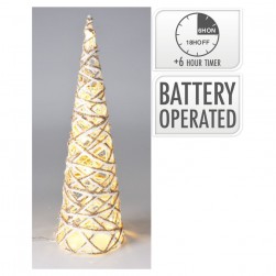 Φωτιζόμενος Κώνος Γκρι 60cm