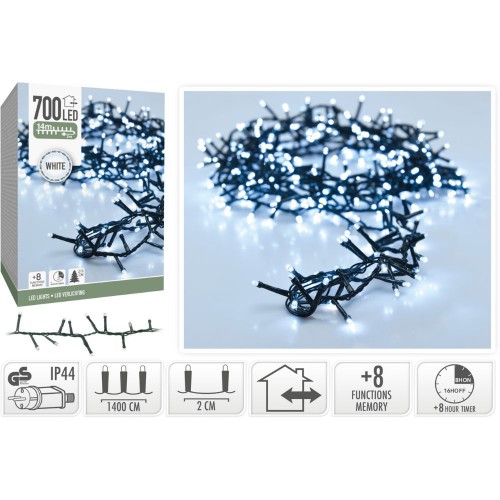 Λαμπάκια Led Micro Cluster 700Led Ψυχρό 14M