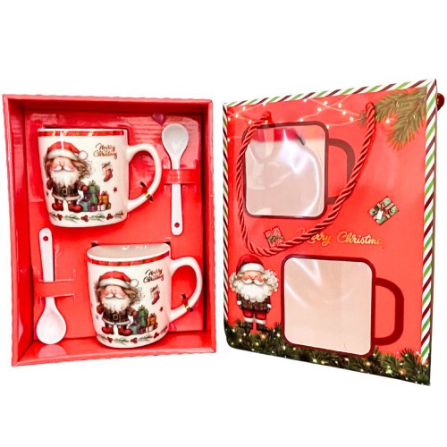 Χριστουγεννιάτικες Κούπες 2τμχ. και 2Κουτάλια