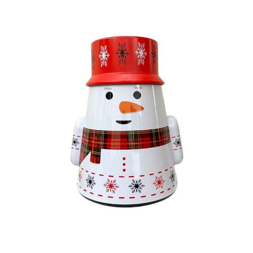 Χριστουγεννιάτικο Μεταλλικό Κουτί Χιονάνθρωπος