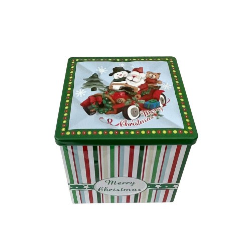 Χριστουγεννιάτικο Μεταλλικό Κουτί Χιονάνθρωπος