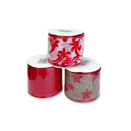 Χριστουγεννιάτικη Κορδέλα Σε Κόκκινο Χρώμα...