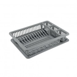 Πλαστική Πιατοθήκη Μονή Γκρι 37X46εκ.