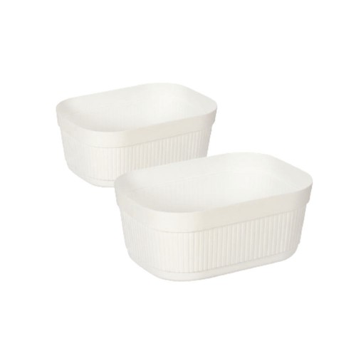 Καλάθι Τακτοποίησης Ορθογώνιο Λευκό