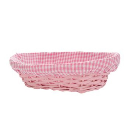 Πανεράκι Ροζ Οβάλ Με Ύφασμα