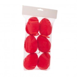 Αυγά Κόκκινα Κρεμαστά Σετ/6τμχ