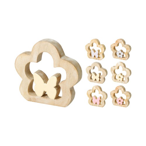 Ξύλινο Διακοσμητικό Λουλούδι 15εκ.