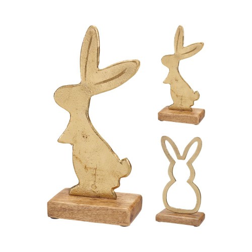 Ξύλινος Διακοσμητικός Λαγός Σε 2σχ.23εκ.