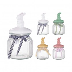 Βάζο Με Λαγό Στο Καπάκι 650ml