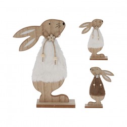 Ξύλινος Λαγός Σε 2σχ. 22εκ.