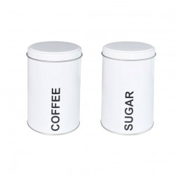 Μεταλλικό Στρογγυλό Κουτί Για Καφέ Ή Ζάχαρη σχ.α 9Χ9Χ13,5