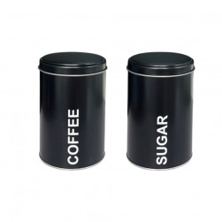 Στρογγυλό Μεταλλικό Κουτί Για Καφέ Ή Ζάχαρη σχ.β 9Χ9Χ13,5